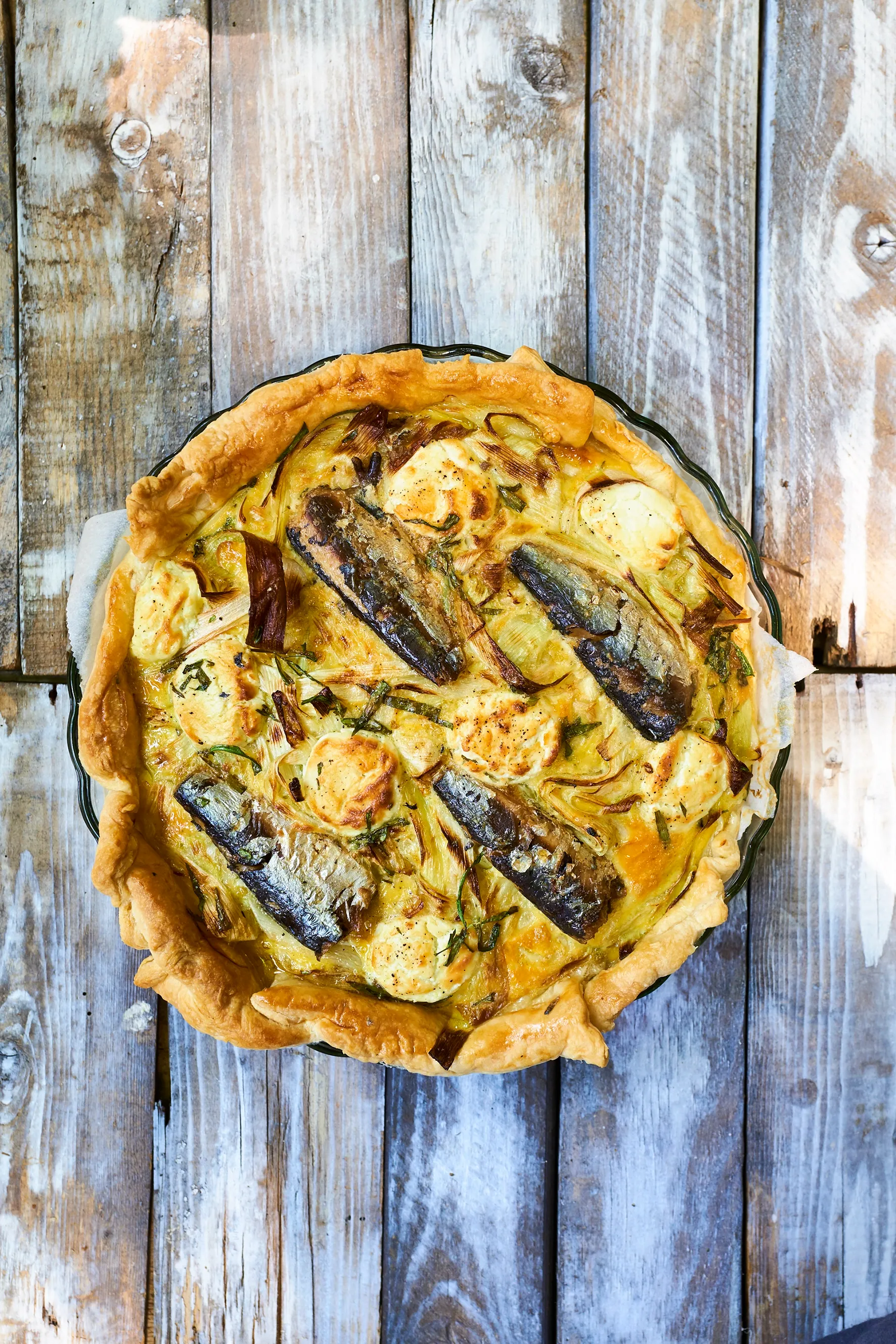 Leek Tart with Sardines and Tarragon