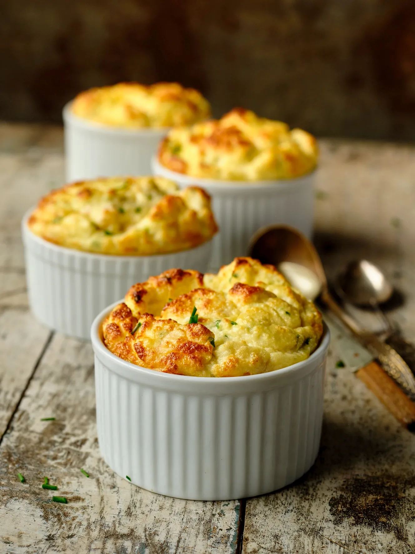 Salmon Soufflé with Fennel and Ricotta