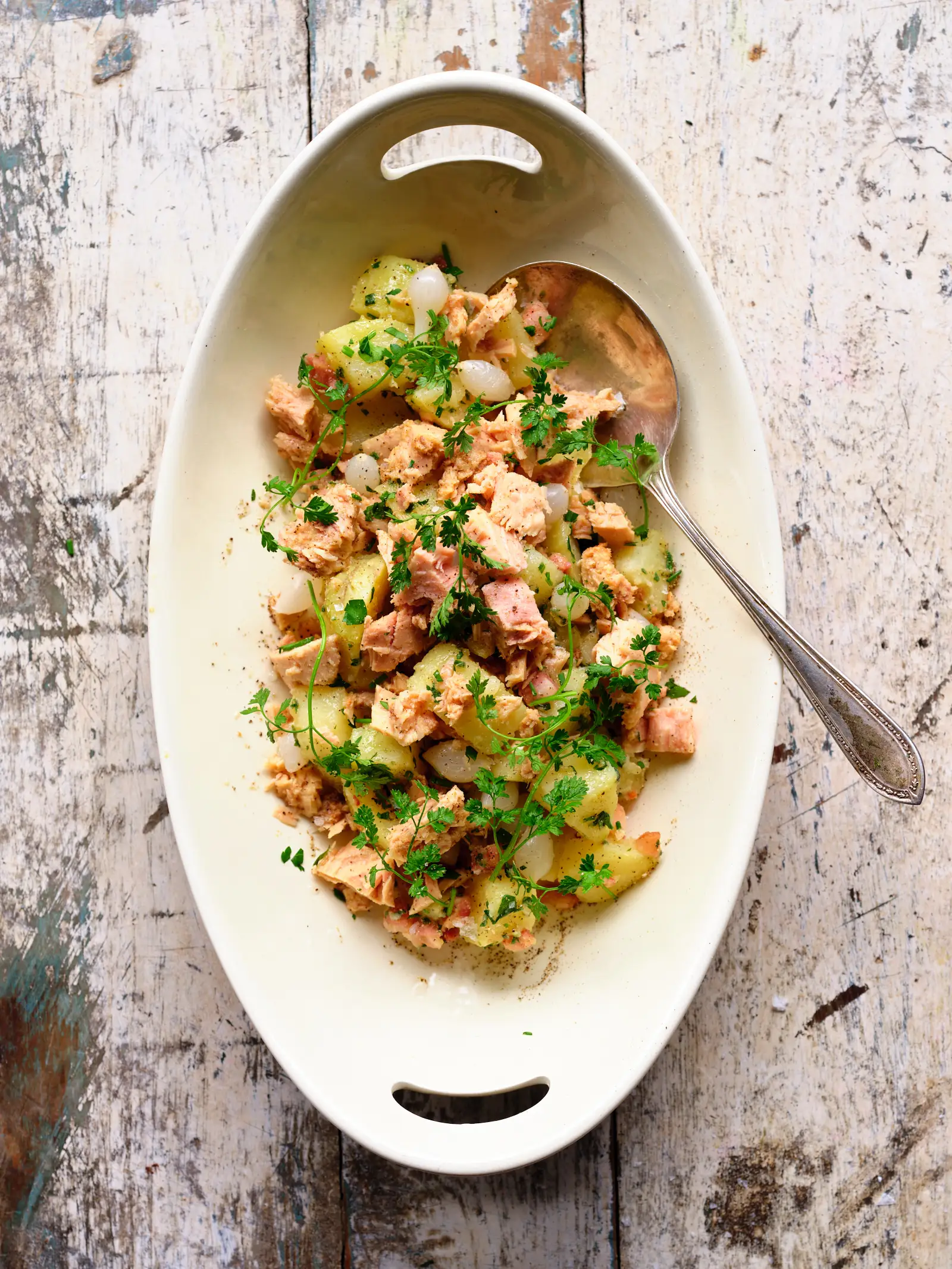 German potsto salad with albacore tuna