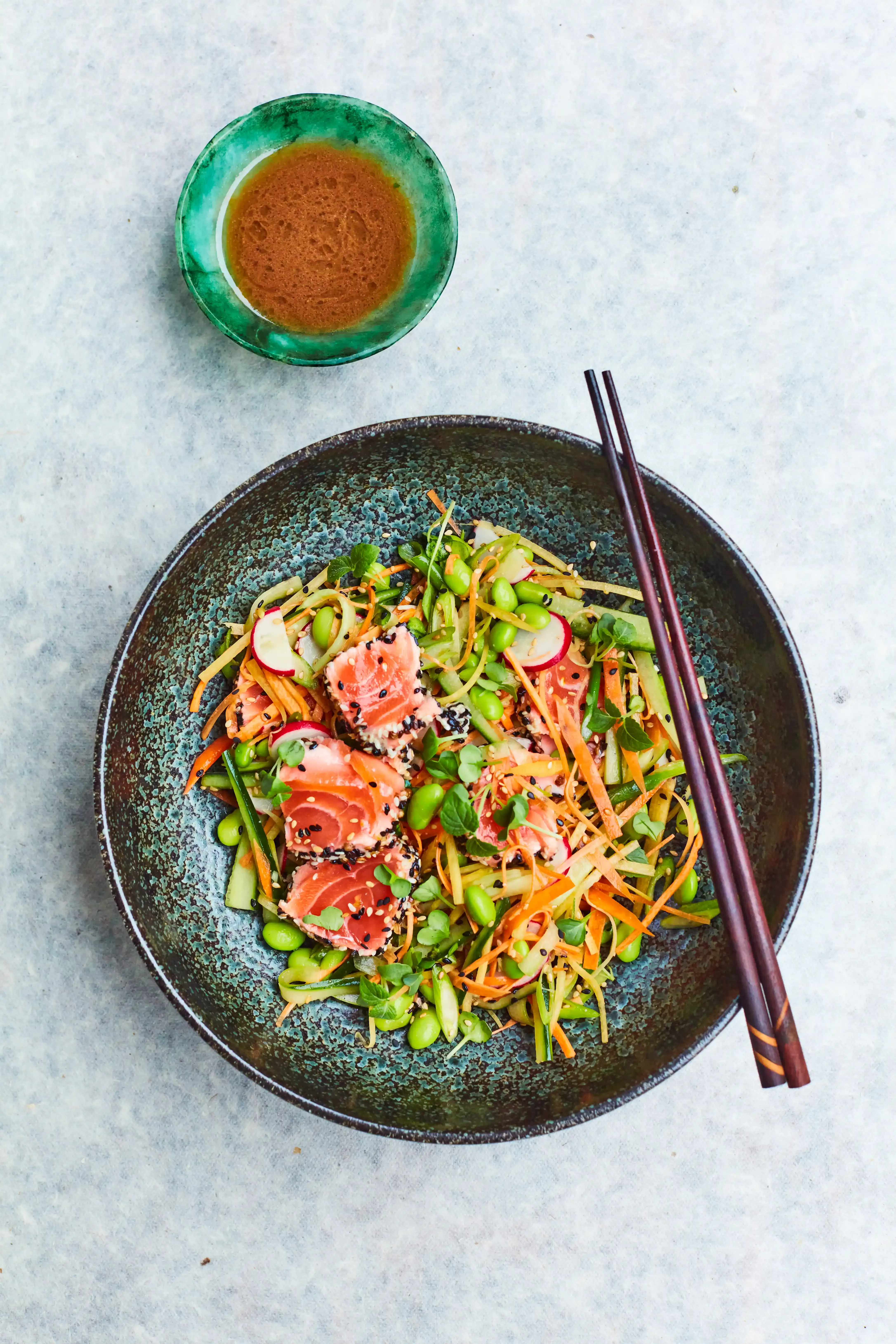 Japanse Salade met Zalmtataki